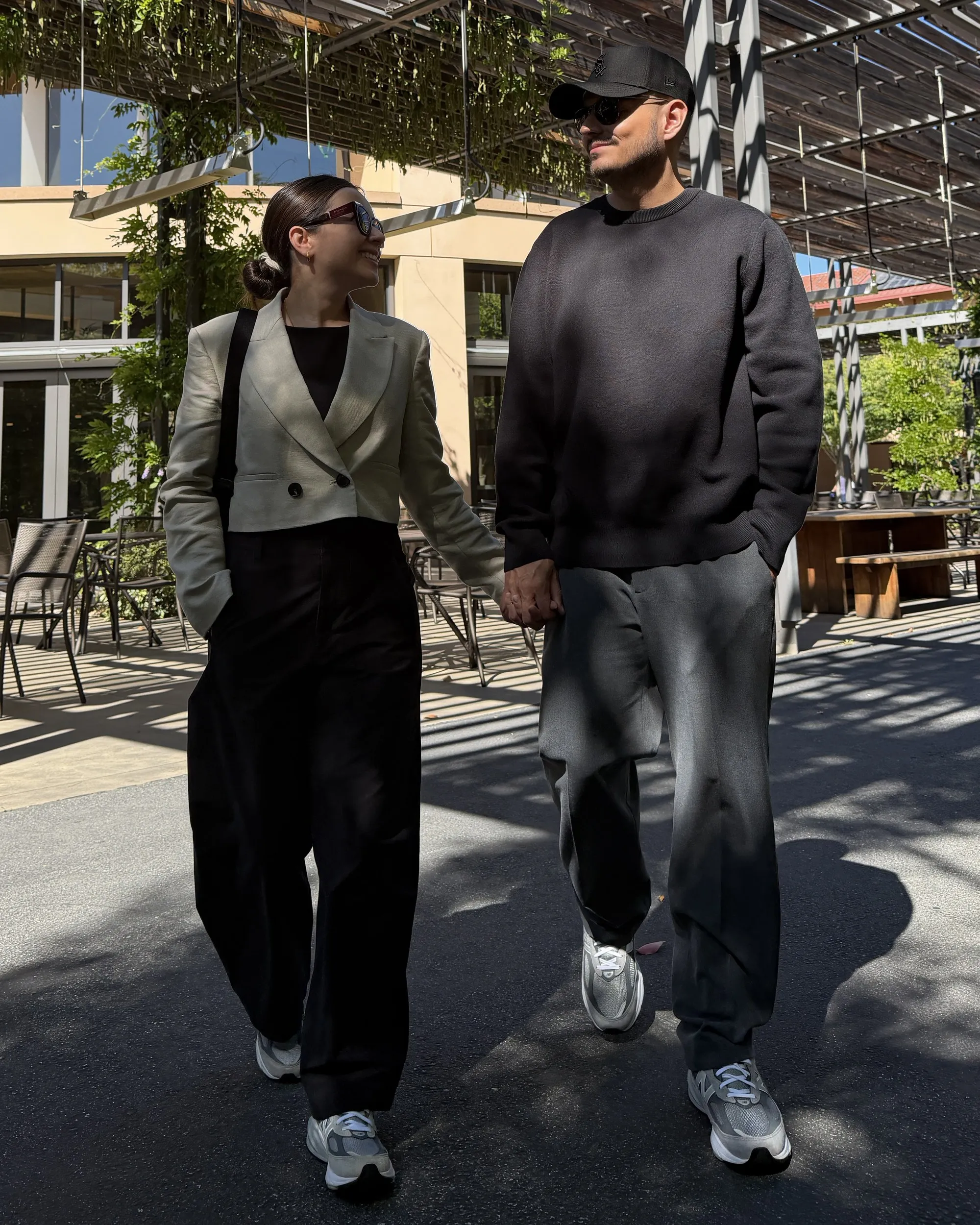 Juanma and Lau walking in Miami